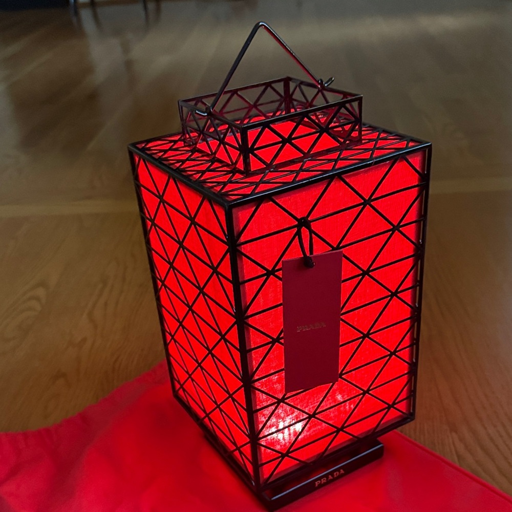 Prada Red Geometric Lantern - Picture 6 of 7